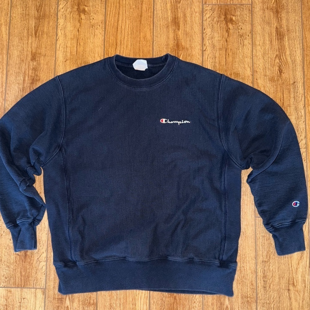 Vintage Champion Reverse Weave Crewneck Sweatshirt large -blue tag